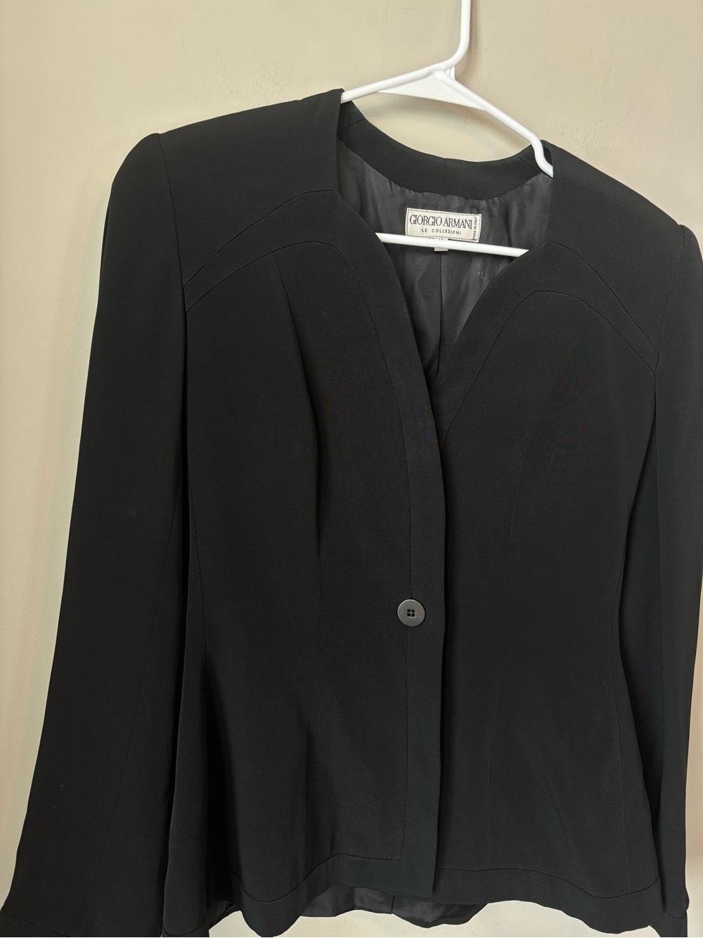 Giorgio Armani Le Collezioni Black Silk Blend Jacket Blazer IT 44 / US 10 - Picture 3 of 9